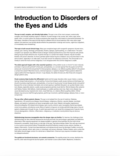Disorders of the Eyes and Lids